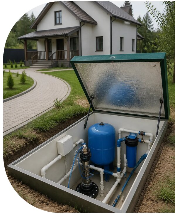 Автономное водоснабжение дома в Верхней Пышме от 153900 р. | АПаруса-Врх